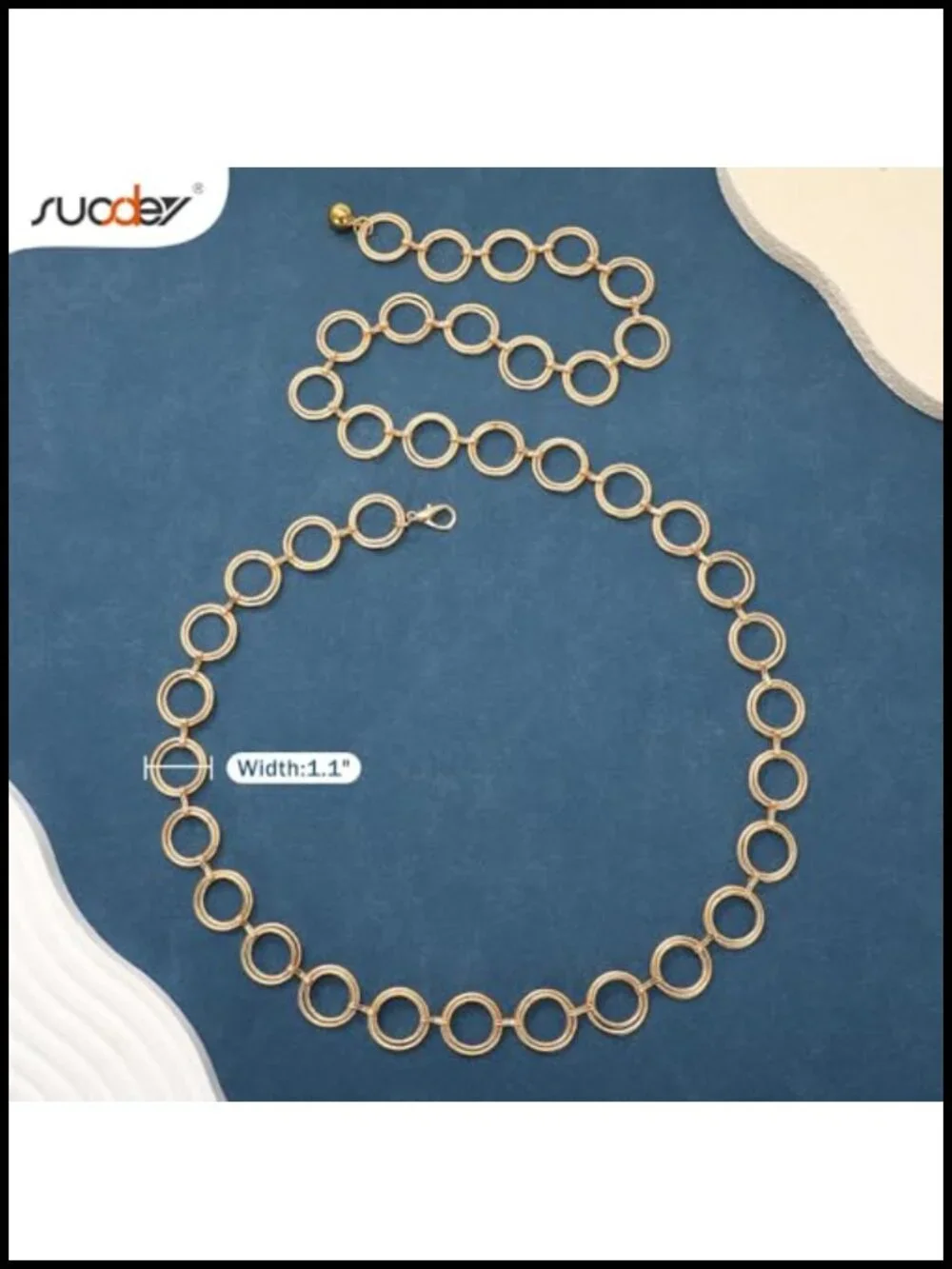 Metal Waist Chain Belt for Women, Adjustable Alloy Chain Belt for Dresses
